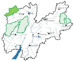 Cartina con localizzazione del Parco dello Stelvio