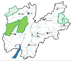 cartina con localizzazione Parco Adamello - Brenta